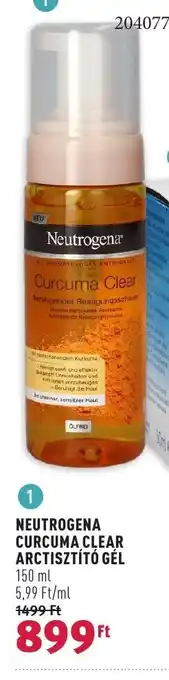 Rossmann NEUTROGENA CURCUMA CLEAR ARCTISZTÍTÓ GÉL 150 ml ajánlat