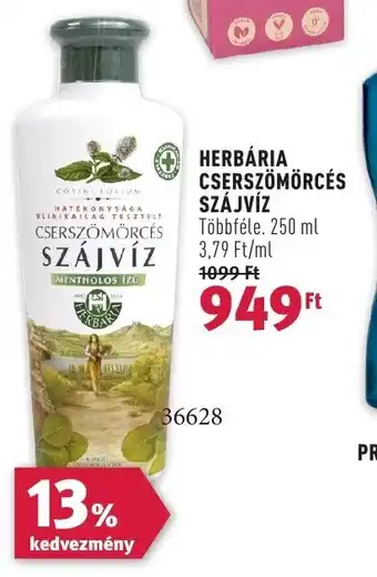 Rossmann HERBÁRIA CSERSZÖMÖRCÉS SZÁJVÍZ 250 ml ajánlat