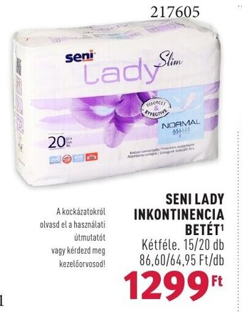 Rossmann SENI LADY INKONTINENCIA BETÉT 15 / 20 db ajánlat