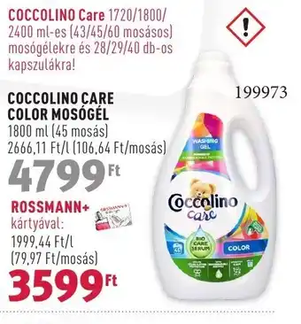 Rossmann COCCOLINO CARE COLOR MOSÓGÉL 1800 ml ajánlat