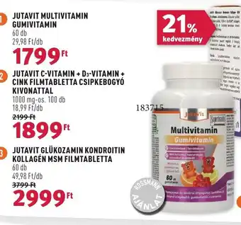 Rossmann JUTAVIT MULTIVITAMIN GUMIVITAMIN 60 db ajánlat