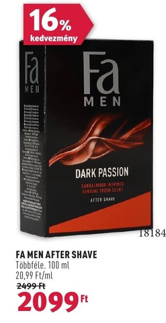 Rossmann FA MEN AFTER SHAVE 100 ml ajánlat
