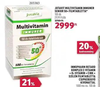 JUTAVIT MULTIVITAMIN IMMUNER SENIOR 50+ FILMTABLETTA 100 db