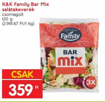 K&K Family Bar Mix salátakeverék 120 g