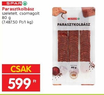 Spar SPAR Parasztkolbász 80 g ajánlat