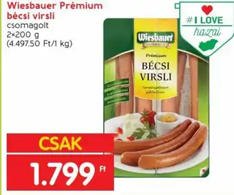 Spar Wiesbauer Prémium bécsi virsli 2 x 200 g ajánlat