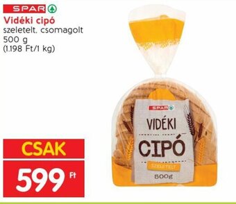 Spar SPAR Vidéki cipó 500 g ajánlat