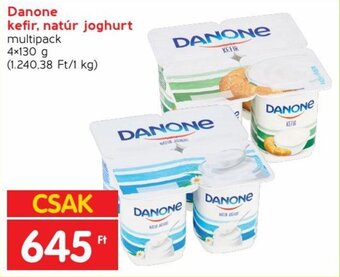 Danone kefir, natúr joghurt 4 x 130 g