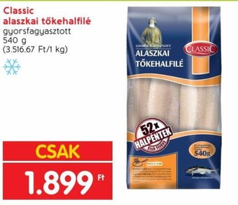 Spar Classic alaszkai tőkehalfilé 540 g ajánlat