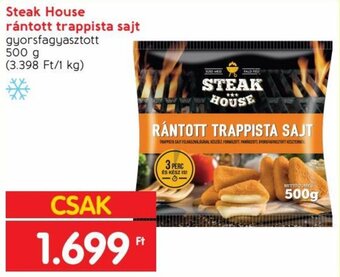 Spar Steak House rántott trappista sajt 500 g ajánlat