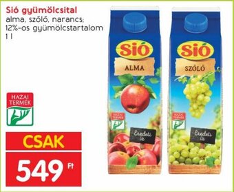 Spar Sió gyümölcsital 1 l ajánlat