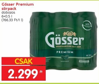 Spar Gösser Premium sörpack 6 x 0,5 l ajánlat