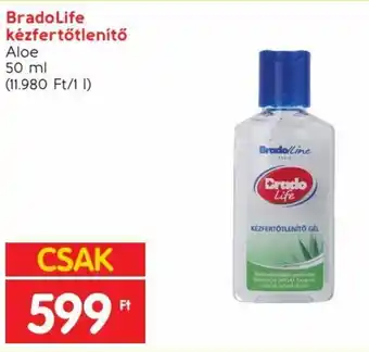 BradoLife kézfertőtlenítő 50 ml