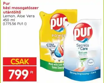 Spar Pur kézi mosogatószer utántöltő 450 ml ajánlat