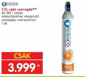 SODACO CO₂-gáz cseregáz 1 db
