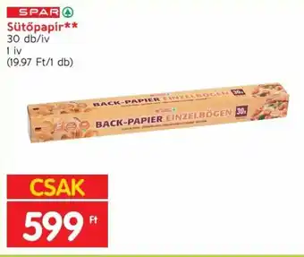 SPAR Sütőpapír 30 db