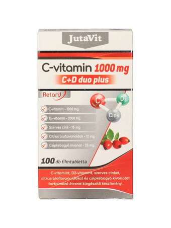 Rossmann Jutavit c-vitamin 1000 mg c+d dou plusz - 100 db ajánlat