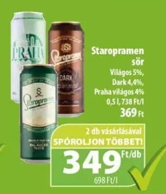 Coop Staropramen sör 0,5l ajánlat