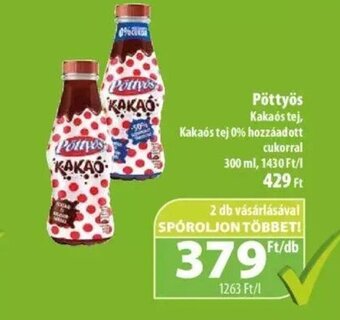 Coop Pöttyös Kakaós tej 300ml ajánlat