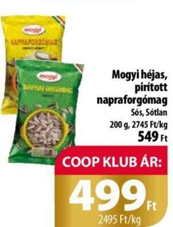 Coop Mogyi héjas, pirított napraforgómag 200 g ajánlat