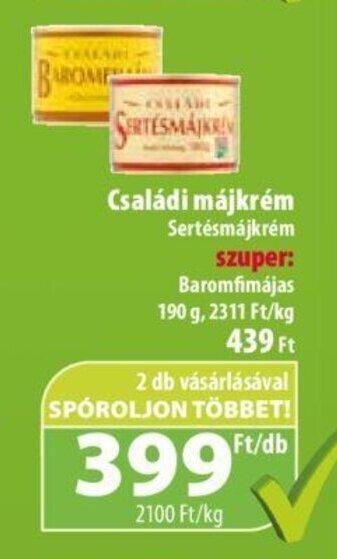 Coop Családi májkrém 190 g ajánlat