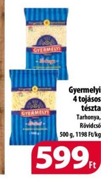 Coop Gyermelyi 4 tojásos tészta 500 g ajánlat