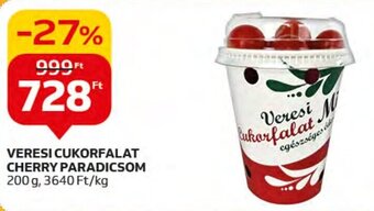 Auchan VERESI CUKORFALAT CHERRY PARADICSOM 200 g ajánlat