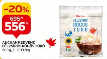 Auchan AUCHAN KEDVENC FÉLZSÍROS RÖGÖS TÚRÓ 500 g ajánlat