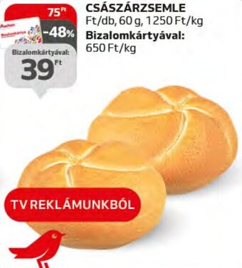 Auchan CSÁSZÁRZSEMLE, 60g ajánlat
