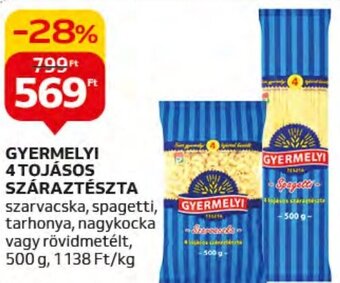 Auchan GYERMELYI 4 TOJÁSOS SZÁRAZTÉSZTA, 500g ajánlat