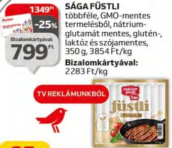 Auchan SÁGA FÜSTLI, 350g / Bizalomkártyával ajánlat