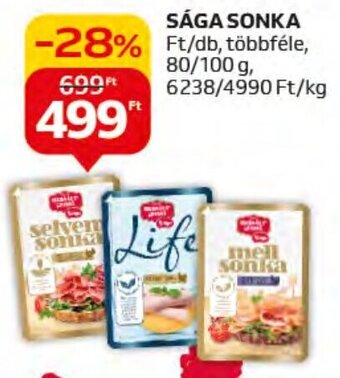 Auchan SÁGA SONKA, 80/100g ajánlat