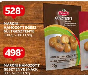 Auchan MARONI HÁMOZOTT EGÉSZ SÜLT GESZTENYE 100 g ajánlat