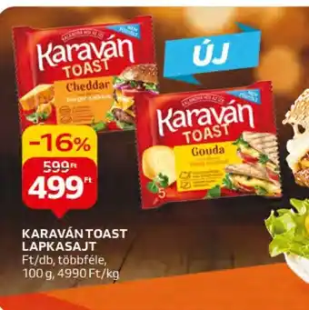 Auchan KARAVÁN TOAST LAPKASAJT 100 g ajánlat