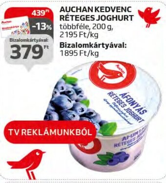 Auchan AUCHAN KEDVENC RÉTEGES JOGHURT 200 g ajánlat