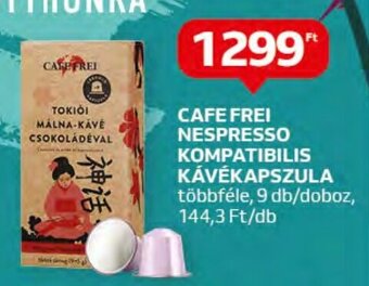 Auchan CAFE FREI NESPRESSO KOMPATIBILIS KÁVÉKAPSZULA 9 db ajánlat
