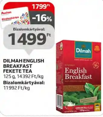 Auchan DILMAH ENGLISH BREAKFAST FEKETE TEA 125 g ajánlat