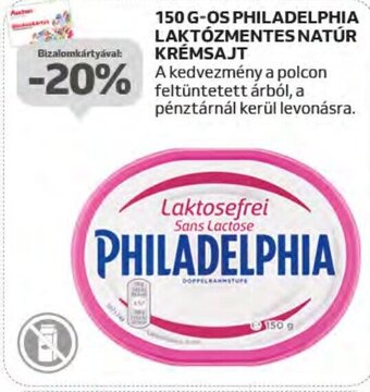 Auchan 150 G-OS PHILADELPHIA LAKTÓZMENTES NATÚR KRÉMSAJT ajánlat