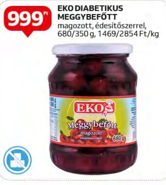 Auchan EKO DIABETIKUS MEGGYBEFÖTT 680 / 350 g ajánlat