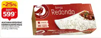 Auchan AUCHAN KEDVENC KEREKSZEMŰ RIZS 2 x 125 g ajánlat