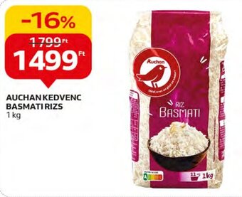 Auchan AUCHAN KEDVENC BASMATI RIZS 1 kg ajánlat