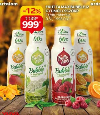 Auchan FRUTTA MAX BUBBLE12 GYÜMÖLCSSZÖRP 0,5 l ajánlat