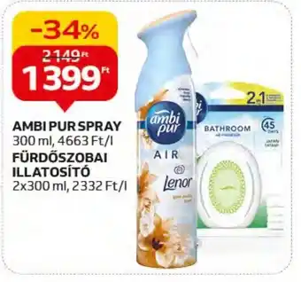Auchan AMBI PUR SPRAY stb. 300 ml / 2 x 300 ml ajánlat