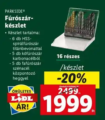 Lidl PARKSIDE Fúrószár-készlet ajánlat