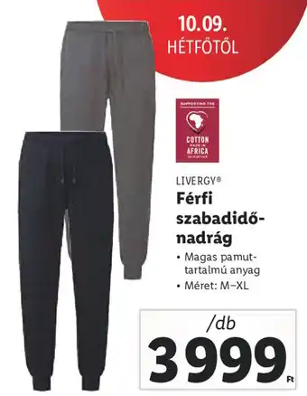 LIVERGY Férfi szabadidő-nadrág M-XL