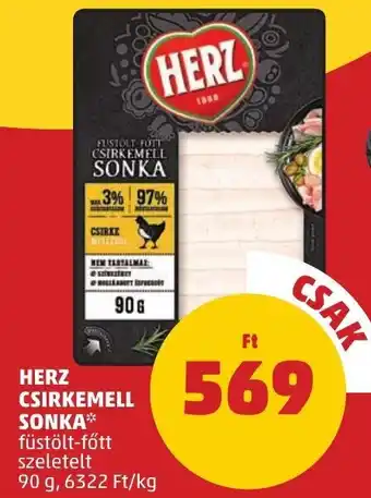 PENNY HERZ CSIRKEMELL SONKA 90 g ajánlat