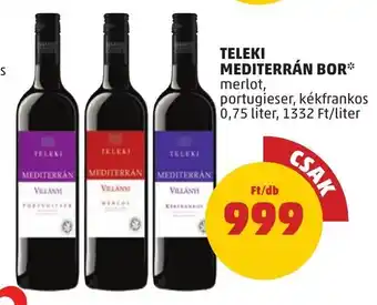 PENNY TELEKI MEDITERRÁN BOR 0,75 l ajánlat