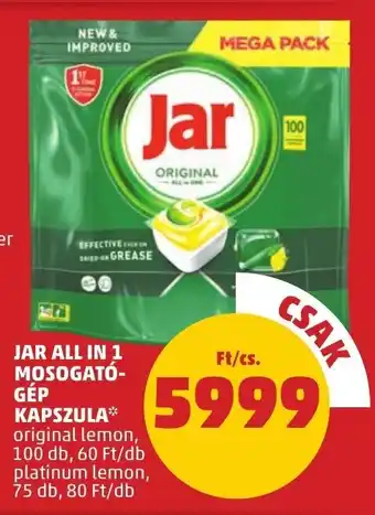 PENNY JAR ALL IN 1 MOSOGATÓ-GÉP KAPSZULA 100 / 75 db ajánlat