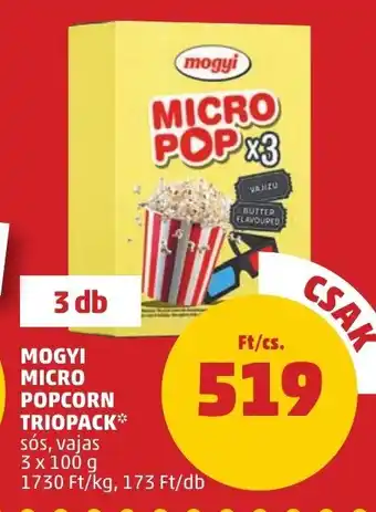 PENNY MOGYI MICRO POPCORN TRIOPACK 3 x 100 g ajánlat