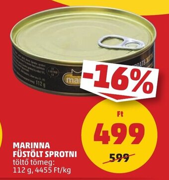 PENNY MARINNA FÜSTÖLT SPROTNI 112 g ajánlat